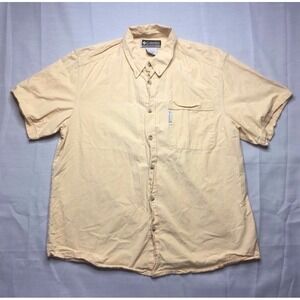 Columbia Sportswear XCO Short Sleeve Button Front Outdoors Shirt, Yellow, Med, B